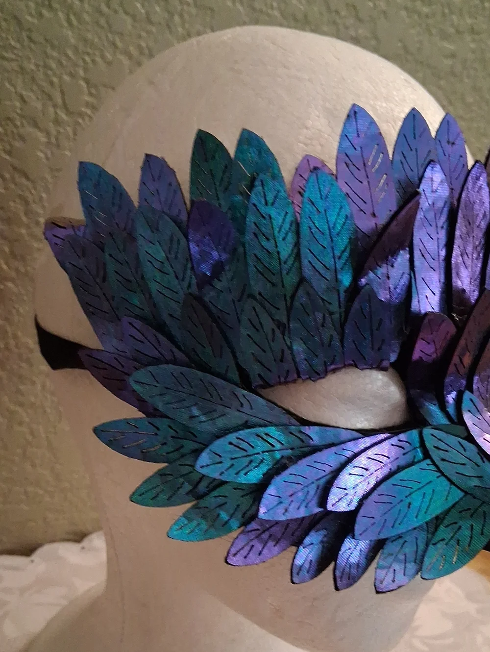 Target Blue Purple Feathered Masquerade Mask NWT